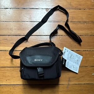 Sony Black Compact Crossbody Camera Pouch